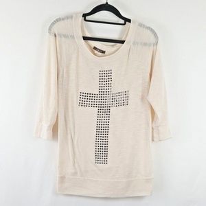 LIBIAN top Medium Rocker Sparkle Cross Accent